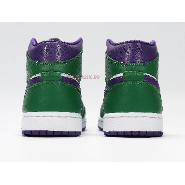 Air Jordan 1 Mid Hulk 554724-300 Aloe Verde/Court Purple/White Sneakers