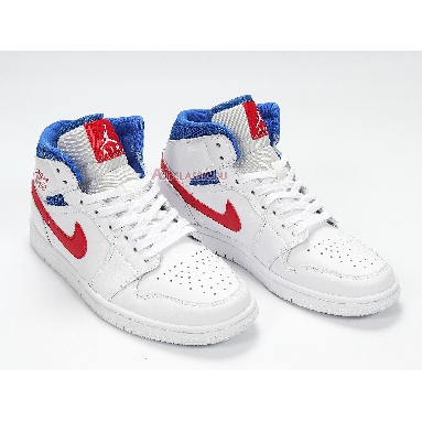 Air Jordan 1 Mid USA BQ6472-164 White/University Red/Game Royal Sneakers