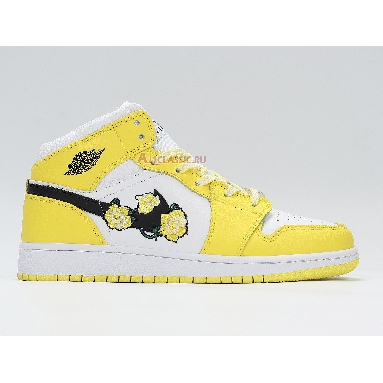 Air Jordan 1 Mid SE Rose Patch - Dynamic Yellow AV5174-700 Dynamic Yellow/Black/White Sneakers