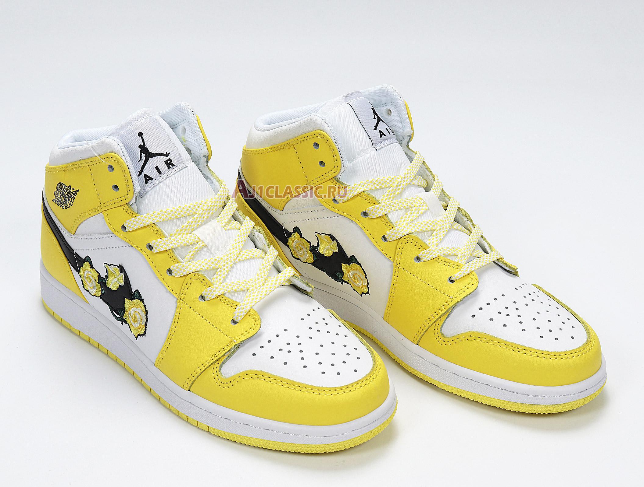 New Air Jordan 1 Mid SE "Rose Patch - Dynamic Yellow" AV5174-700 Shoes