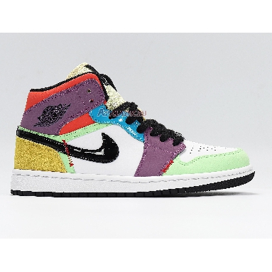 Air Jordan 1 Mid SE Lightbulb CW1140-100 White/Black/Lightbulb/Team Orange Mens Womens Shoes