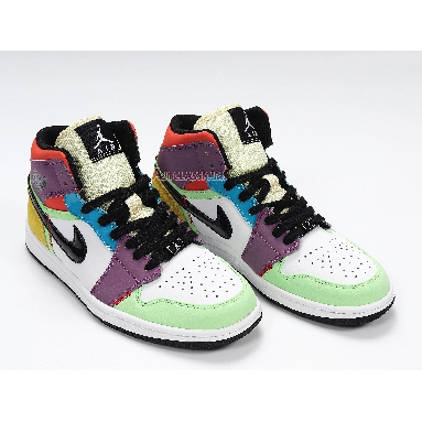 Air Jordan 1 Mid SE Lightbulb CW1140-100 White/Black/Lightbulb/Team Orange Mens Womens Shoes