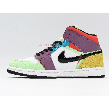 Air Jordan 1 Mid SE Lightbulb CW1140-100 White/Black/Lightbulb/Team Orange Mens Womens Shoes