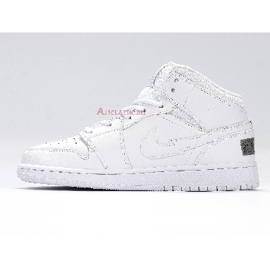 Air Jordan 1 Mid SE Euro Tour CW7589-100 White/White/Gym Red/White Sneakers