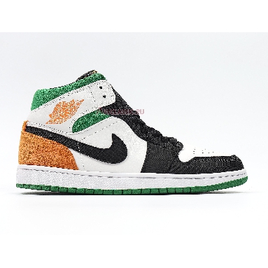 Air Jordan 1 Mid Lucky Green Laser Orange BQ6931-101 White/Laser Orange-Black-Lucky Green Sneakers