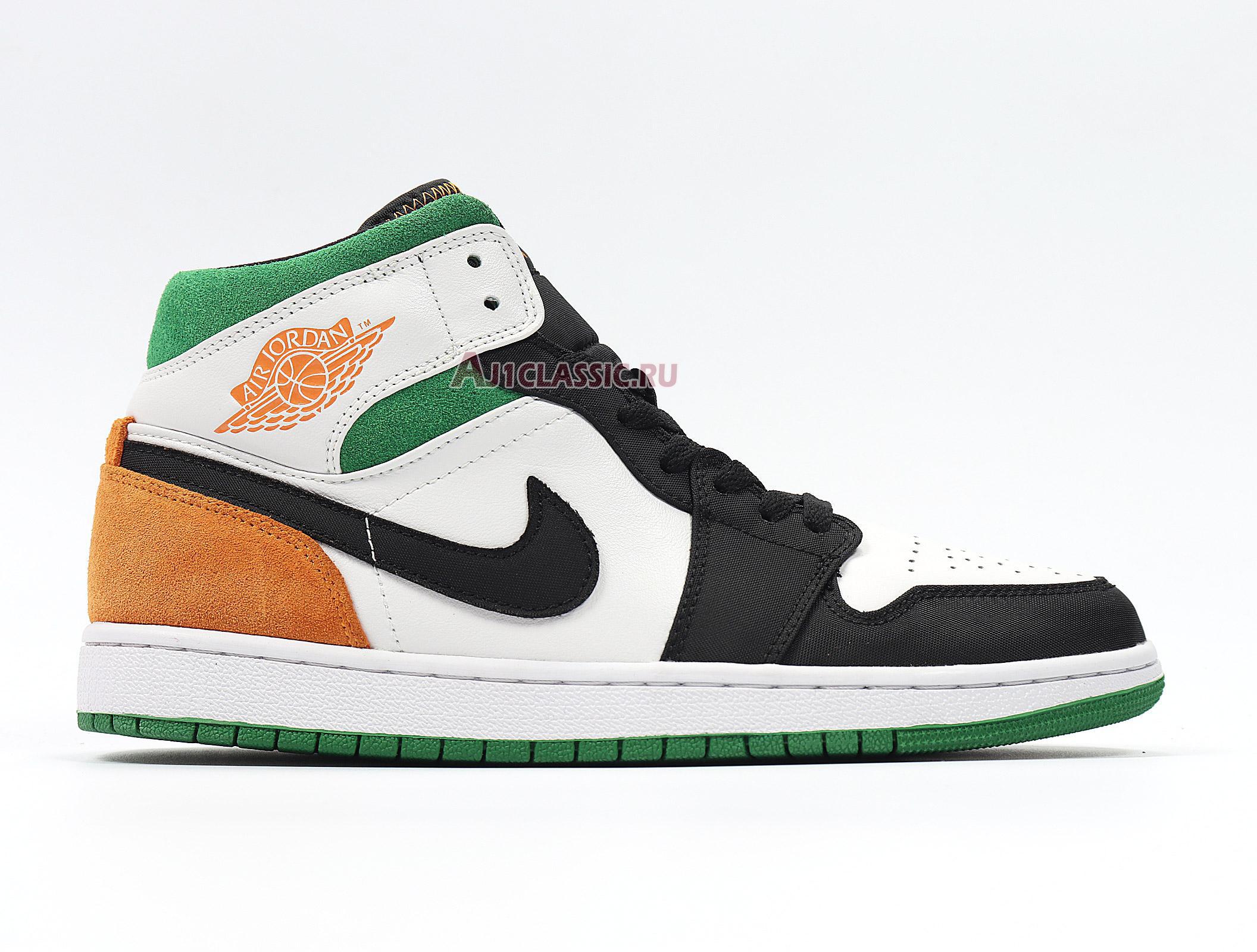 Air Jordan 1 Mid "Lucky Green Laser Orange" BQ6931-101