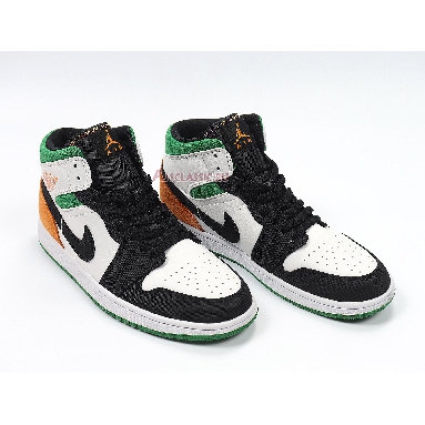 Air Jordan 1 Mid Lucky Green Laser Orange BQ6931-101 White/Laser Orange-Black-Lucky Green Sneakers