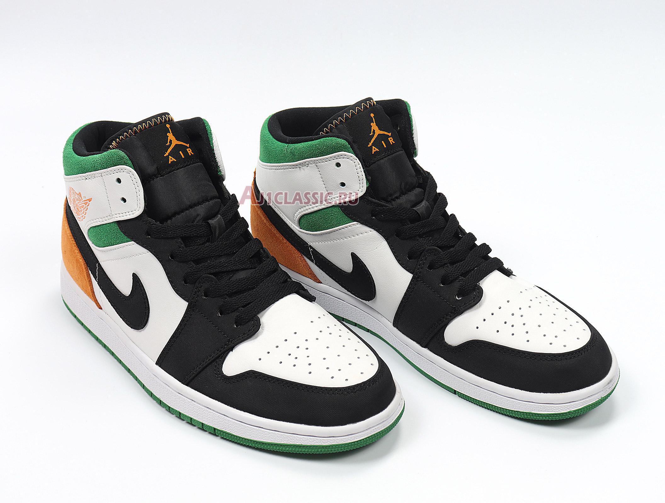 New Air Jordan 1 Mid "Lucky Green Laser Orange" BQ6931-101 Shoes