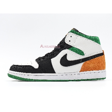 Air Jordan 1 Mid Lucky Green Laser Orange BQ6931-101 White/Laser Orange-Black-Lucky Green Sneakers