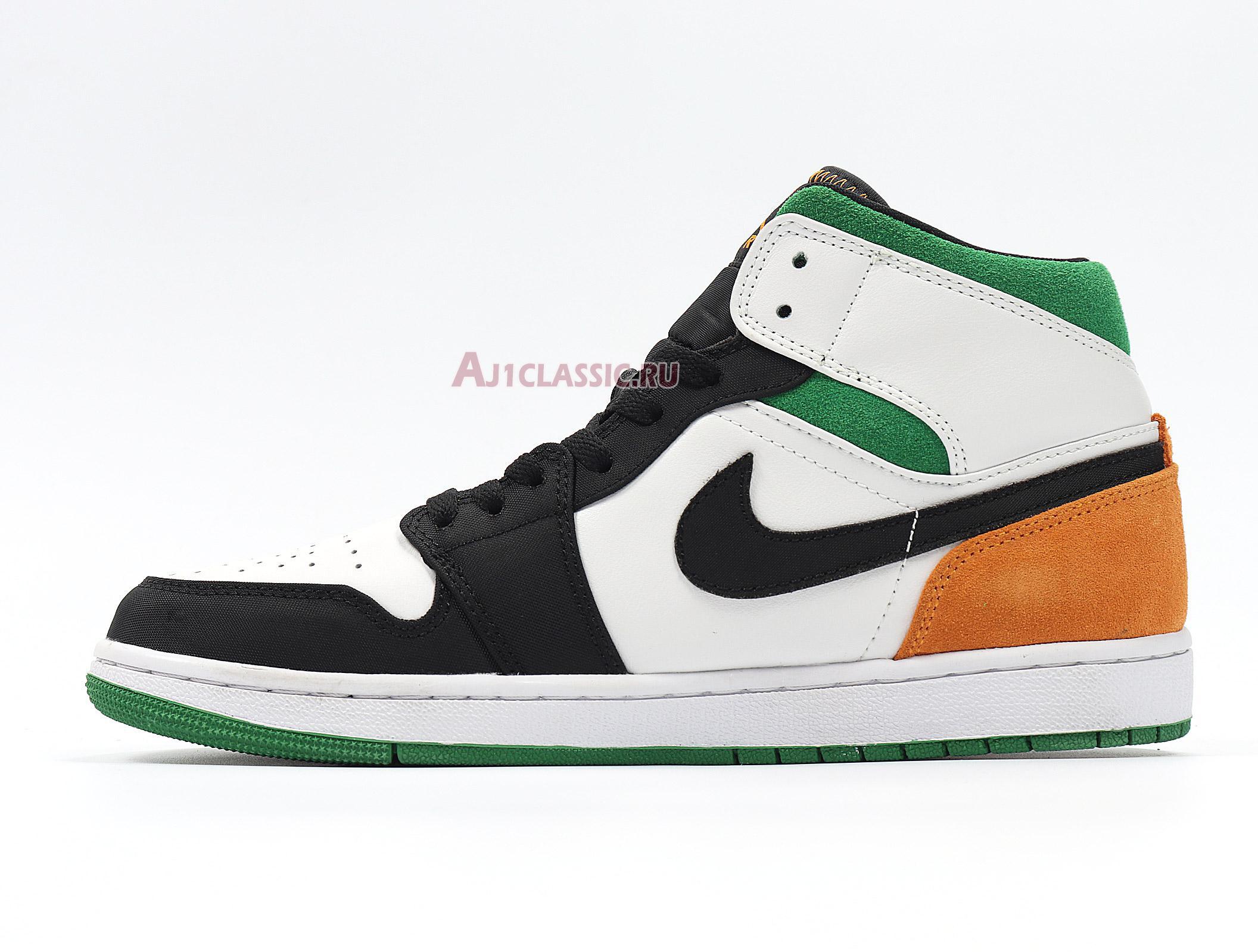 Air Jordan 1 Mid "Lucky Green Laser Orange" BQ6931-101