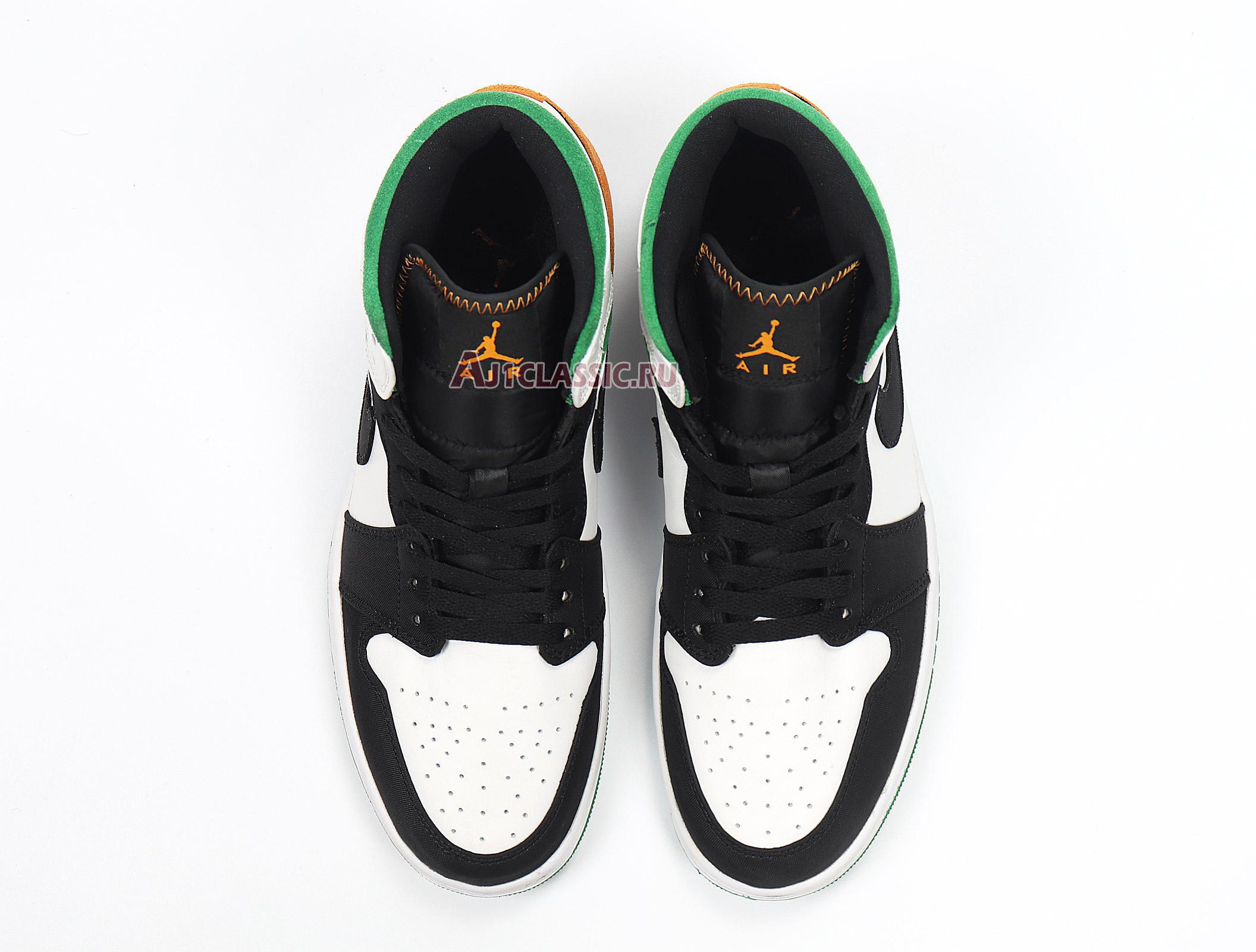 Air Jordan 1 Mid "Lucky Green Laser Orange" BQ6931-101