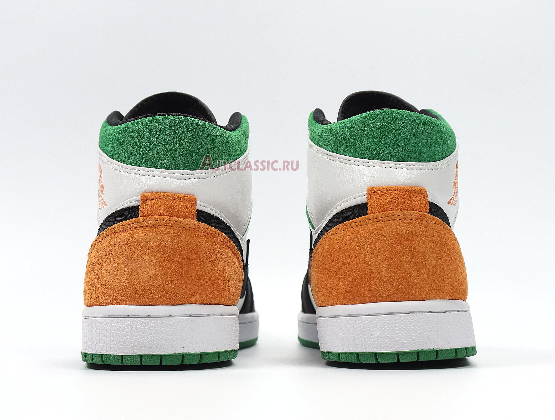 Air Jordan 1 Mid "Lucky Green Laser Orange" BQ6931-101