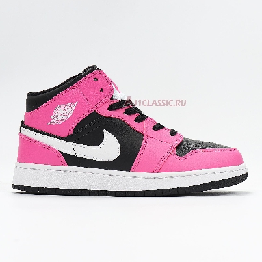 Air Jordan 1 Mid Pinksicle 555112-002 Black/White/Pinksicle Sneakers