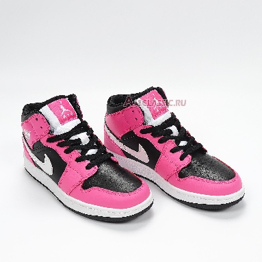 Air Jordan 1 Mid Pinksicle 555112-002 Black/White/Pinksicle Mens Womens Shoes