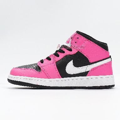 Air Jordan 1 Mid Pinksicle 555112-002 Black/White/Pinksicle Sneakers