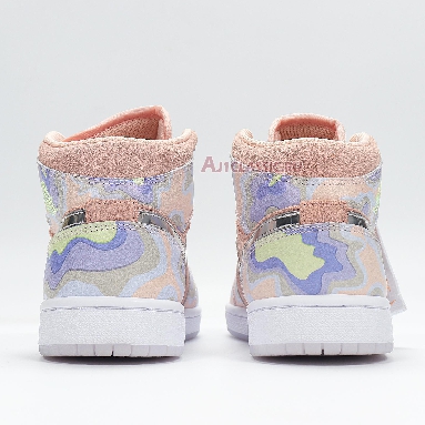 Air Jordan 1 Mid SE P Her Spective CW6008-600 Washed Coral/Chrome-Light Whistle Sneakers