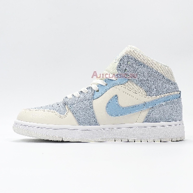 Air Jordan 1 Mid SE Sail Light Blue DA4666-100 Blue/Grey/White Sneakers