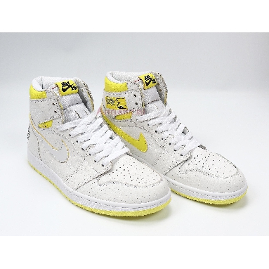 Air Jordan 1 Retro High OG First Class Flight 555088-170 White/Dynamic Yellow-Black Sneakers