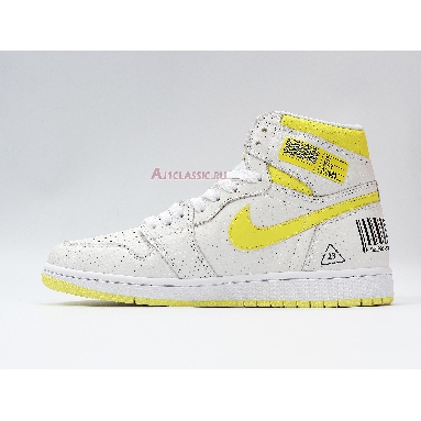 Air Jordan 1 Retro High OG First Class Flight 555088-170 White/Dynamic Yellow-Black Sneakers