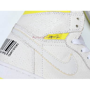 Air Jordan 1 Retro High OG First Class Flight 555088-170 White/Dynamic Yellow-Black Sneakers