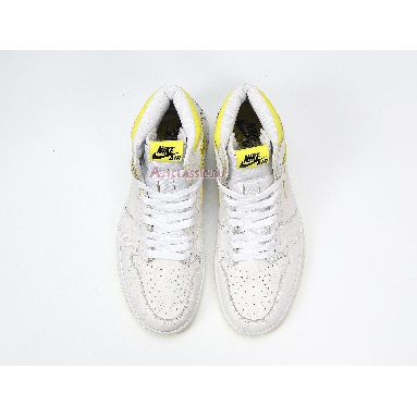 Air Jordan 1 Retro High OG First Class Flight 555088-170 White/Dynamic Yellow-Black Sneakers