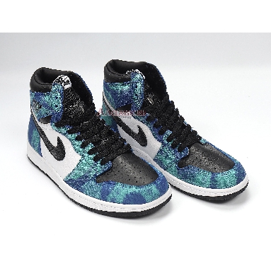 Air Jordan 1 Retro High OG Tie-Dye CD0461-100 White/Black/Aurora Green Sneakers