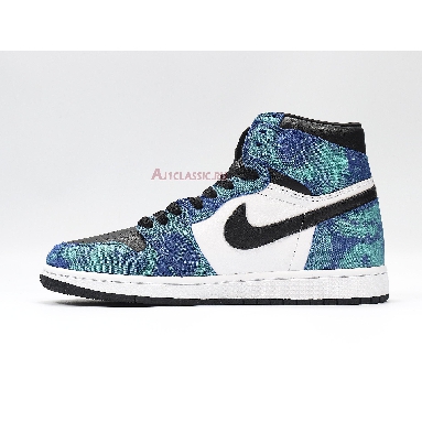 Air Jordan 1 Retro High OG Tie-Dye CD0461-100 White/Black/Aurora Green Sneakers