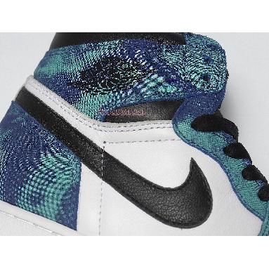 Air Jordan 1 Retro High OG Tie-Dye CD0461-100 White/Black/Aurora Green Sneakers