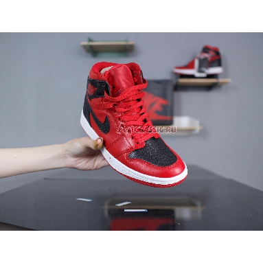 Air Jordan 1 Mid Reverse Banned 554724-601 Red/White Sneakers