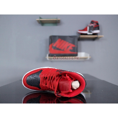 Air Jordan 1 Mid Reverse Banned 554724-601 Red/White Mens Womens Shoes