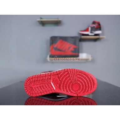 Air Jordan 1 Mid Reverse Banned 554724-601 Red/White Sneakers