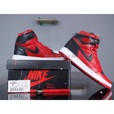 Air Jordan 1 Mid Reverse Banned 554724-601 Red/White Sneakers