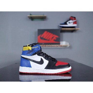 Air Jordan 1 Retro High OG Top 3 555088-026 Black/Varsity Red-Varsity Royal Mens Womens Shoes