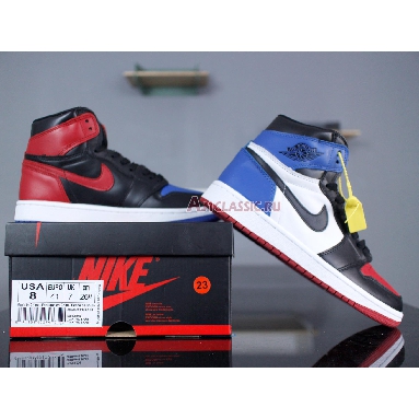 Air Jordan 1 Retro High OG Top 3 555088-026 Black/Varsity Red-Varsity Royal Mens Womens Shoes