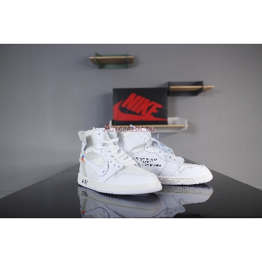 Off-White x Air Jordan 1 Retro High OG  AQ0818-100 White/White Mens Womens Shoes