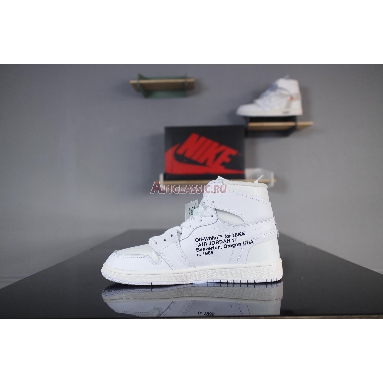 Off-White x Air Jordan 1 Retro High OG  AQ0818-100 White/White Mens Womens Shoes