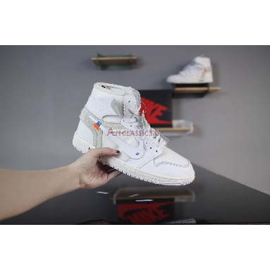 Off-White x Air Jordan 1 Retro High OG  AQ0818-100 White/White Mens Womens Shoes