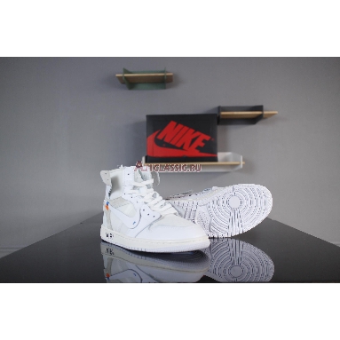 Off-White x Air Jordan 1 Retro High OG  AQ0818-100 White/White Mens Womens Shoes