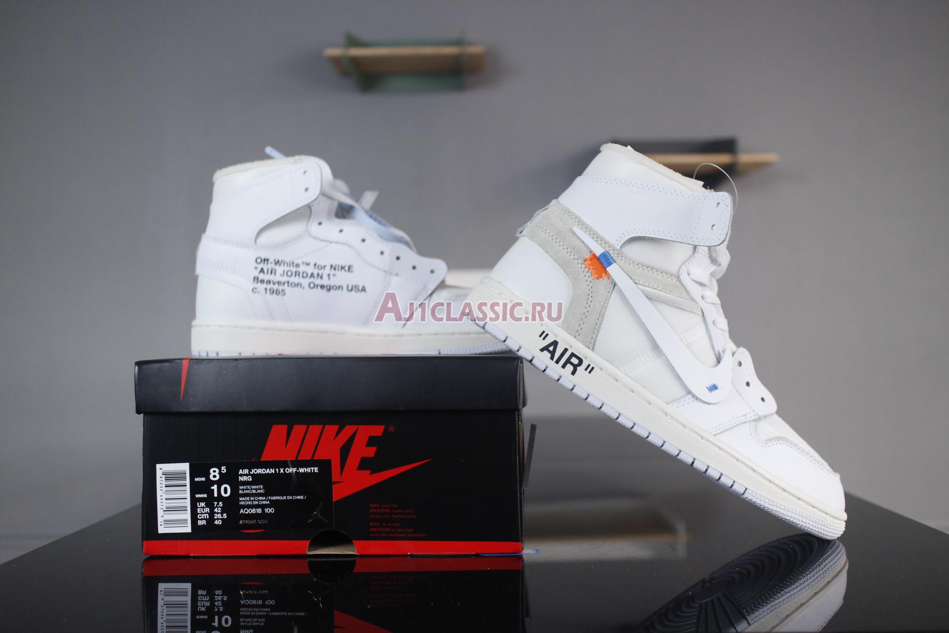 New Off-White x Air Jordan 1 Retro High OG "White" AQ0818-100 Shoes