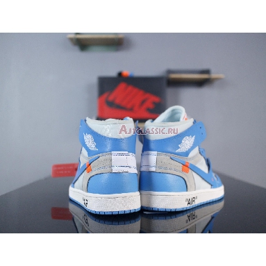 Off-White x Air Jordan 1 Retro High OG UNC AQ0818-148 White/Dark Powder Blue-Cone Mens Womens Shoes