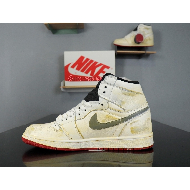 Nigel Sylvester x Air Jordan 1 Retro High OG Nigel Sylvester BV1803-106 Sail/White-Varsity Red-Reflect Silver Mens Womens Shoes