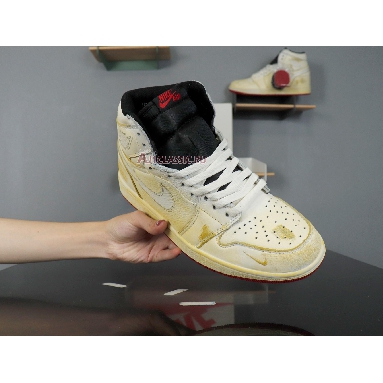 Nigel Sylvester x Air Jordan 1 Retro High OG Nigel Sylvester BV1803-106 Sail/White-Varsity Red-Reflect Silver Sneakers