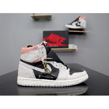 Air Jordan 1 Retro High OG Neutral Grey 555088-018 Neutral Grey/Hyper Crimson-White-Black Mens Womens Shoes