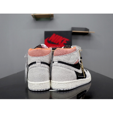 Air Jordan 1 Retro High OG Neutral Grey 555088-018 Neutral Grey/Hyper Crimson-White-Black Mens Womens Shoes