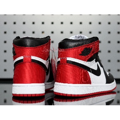 Air Jordan 1 Retro High Satin Black Toe CD0461-016 Black/White-Varsity Red Mens Womens Shoes