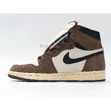 Travis Scott x Air Jordan 1 Retro High OG Mocha CD4487-100 Sail/Black-Dark Mocha-University Red Sneakers