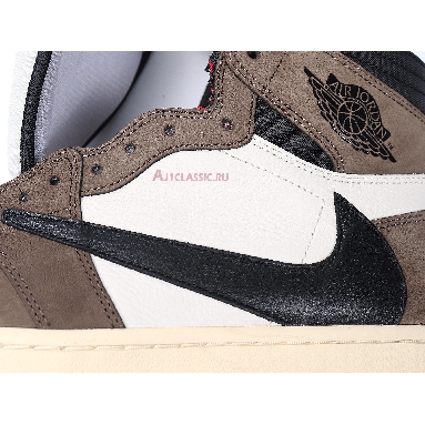 Travis Scott x Air Jordan 1 Retro High OG Mocha CD4487-100 Sail/Black-Dark Mocha-University Red Sneakers