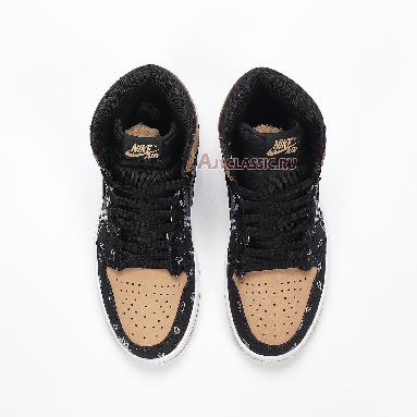 Travis Scott x Air Jordan 1 High OG Jackboys CK5088-001 Black/Parachute Beige-Petra Brown-Black Mens Womens Shoes