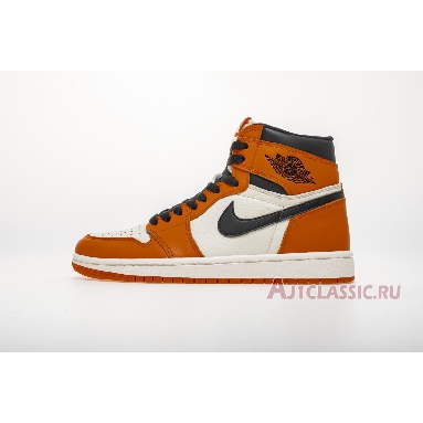 Air Jordan 1 Retro High OG Shattered Backboard Away 555088-113 Sail/Black-Starfish Mens Womens Shoes