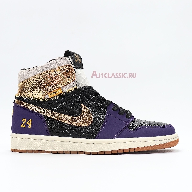 Union x Air Jordan 1 High Kobe Mamba 555088-171 Purple/Gold/Black/Grey Mens Womens Shoes